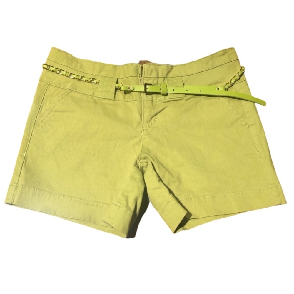NWOT Copper Key lime green belted shorts.